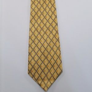 Men's 100% silk tie yellow Carlos Devenezia